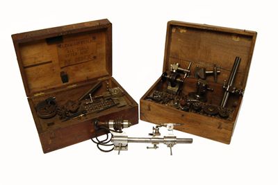 Appraisal: A lathe in a fitted box with label 'Supplied by