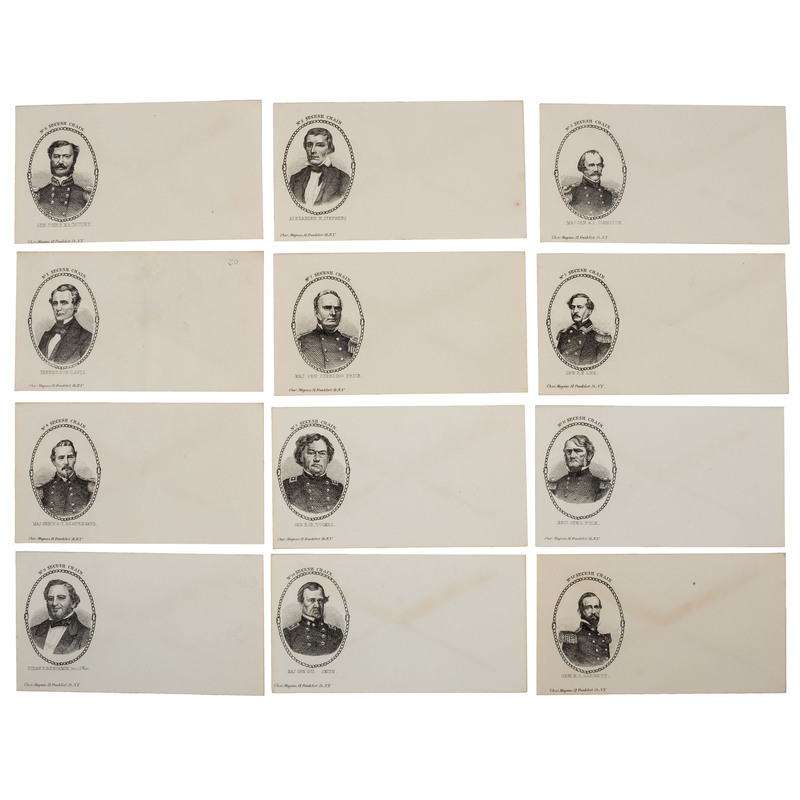 Appraisal: CIVIL WAR Full set of Secesh Chain covers featuring portraits