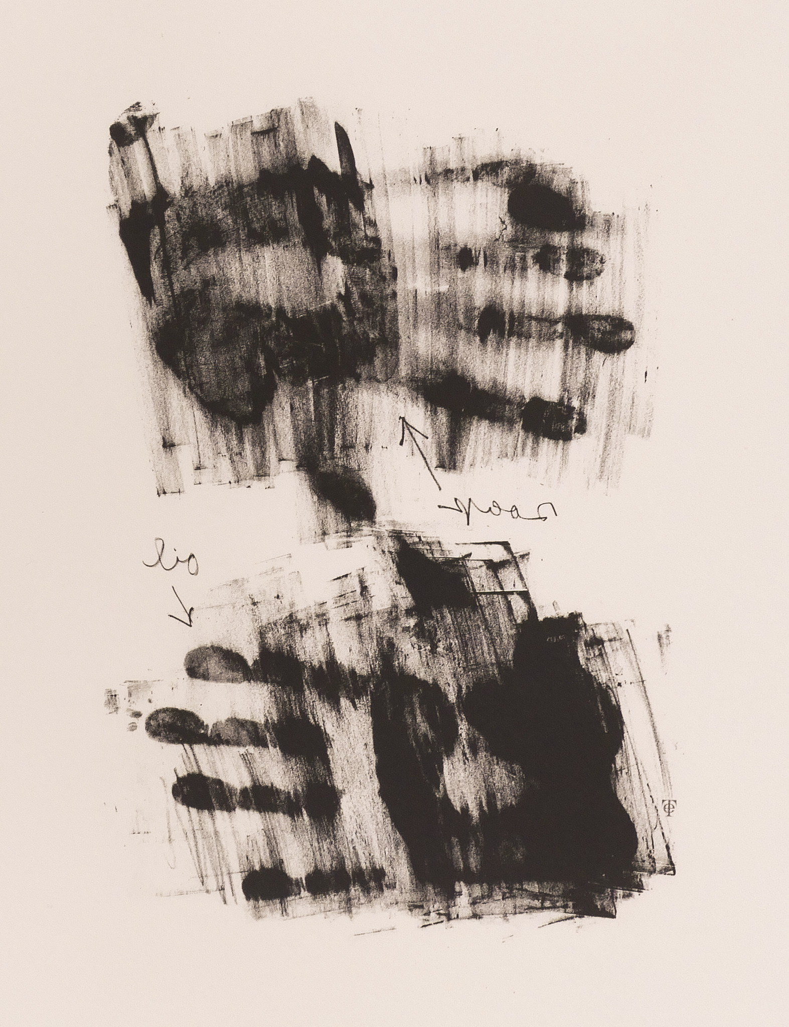 Appraisal: Jasper Johns b American ''Hand'' Lithograph on BFK Rives ''x