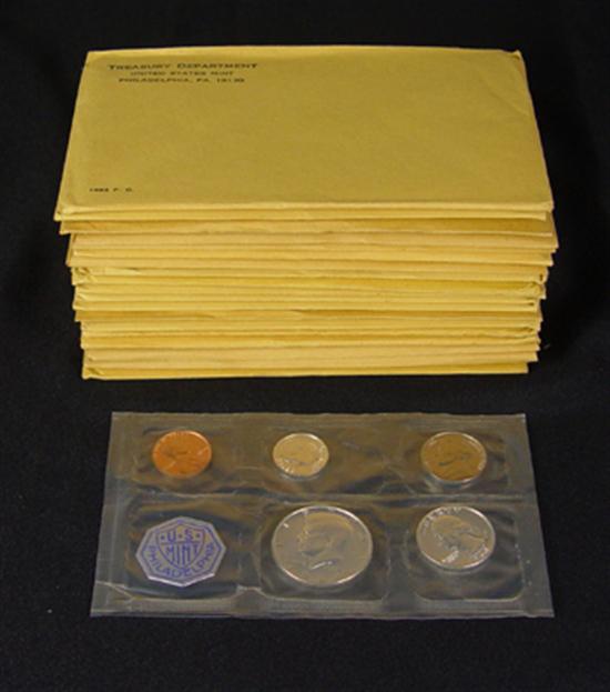 Appraisal: Silver Proof Sets All sets are in mint issued envelopes