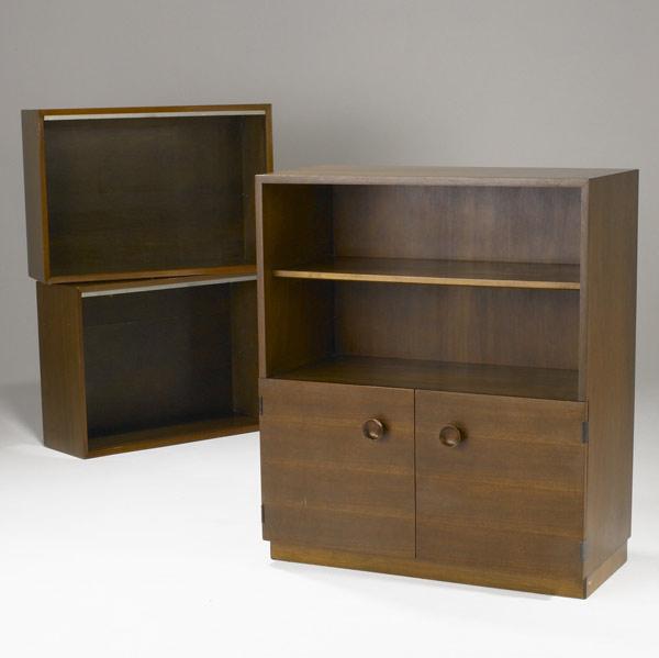 Appraisal: GILBERT ROHDE AND GEORGE NELSON HERMAN MILLER Two-door bookcase and