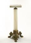 Appraisal: PEDESTAL - Circa - onyx pedestal with cast metal base