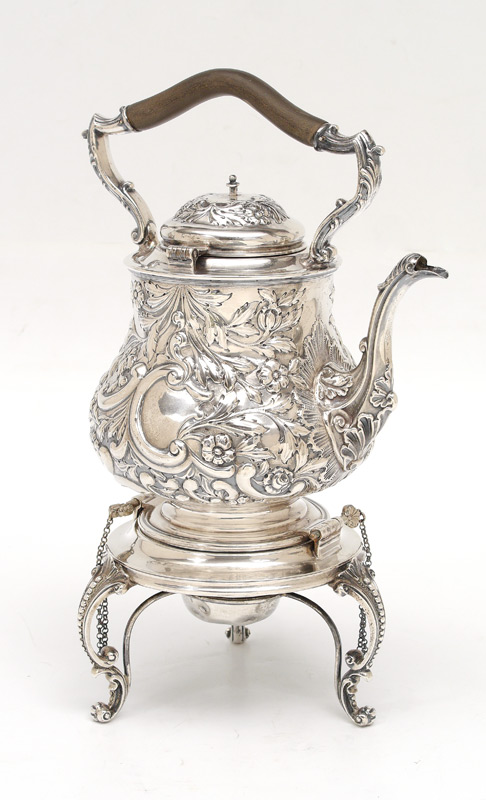 Appraisal: JOSEPH RODGERS SONS ENGILSH SILVER KETTLE ON STAND Hallmarks for