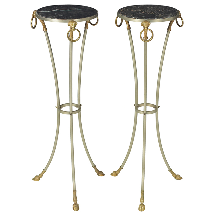 Appraisal: Maison Jansen tables pair France s tall forms on three