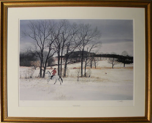 Appraisal: Peter Sculthorpe signed print titled The Kennel Wood's Fox x