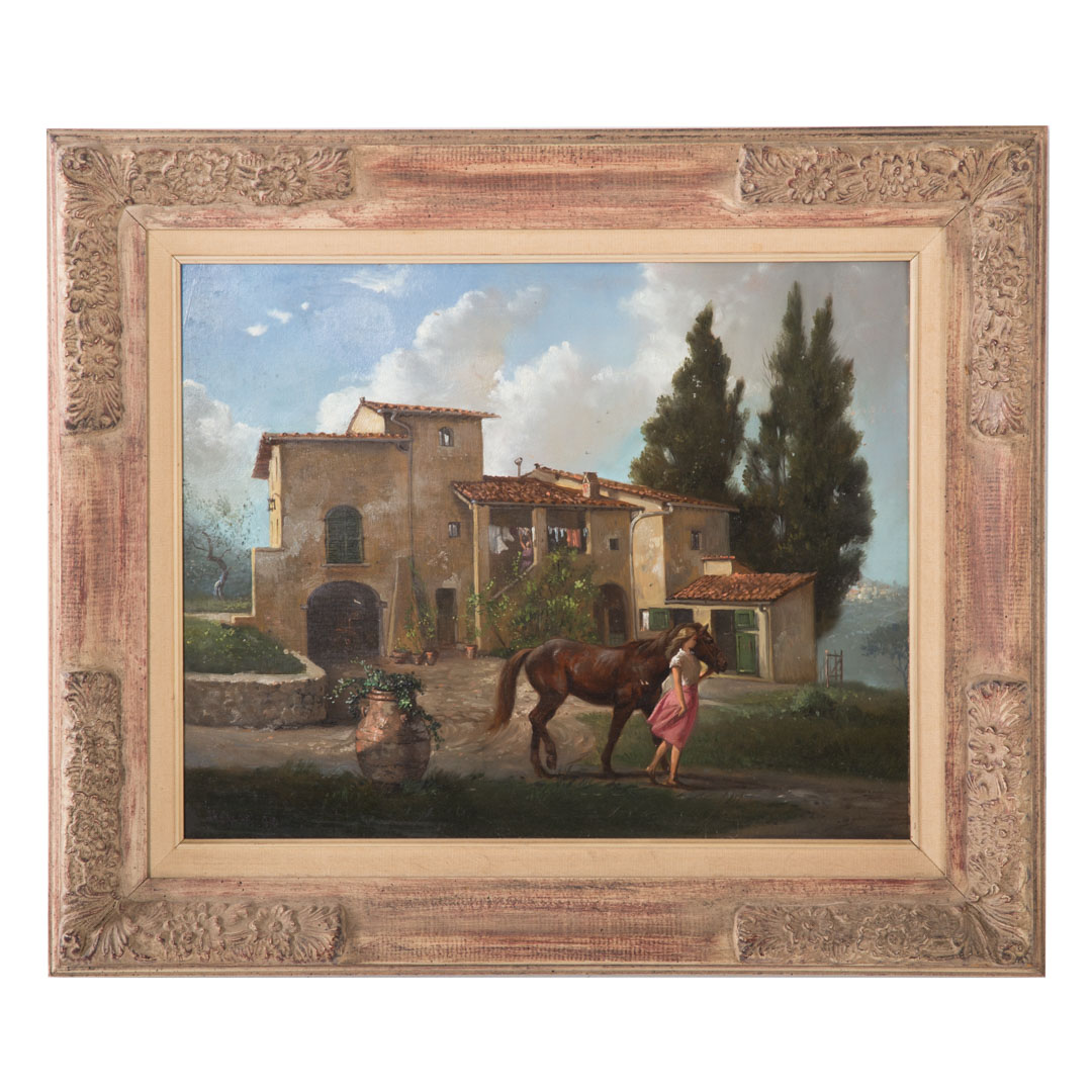 Appraisal: Joseph Sheppard At a Tuscan Villa oil on board Joseph