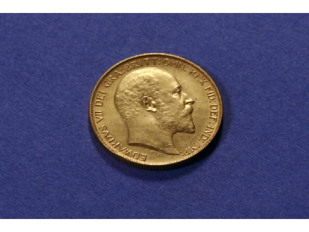 Appraisal: AN EDWARD VII GOLD COIN