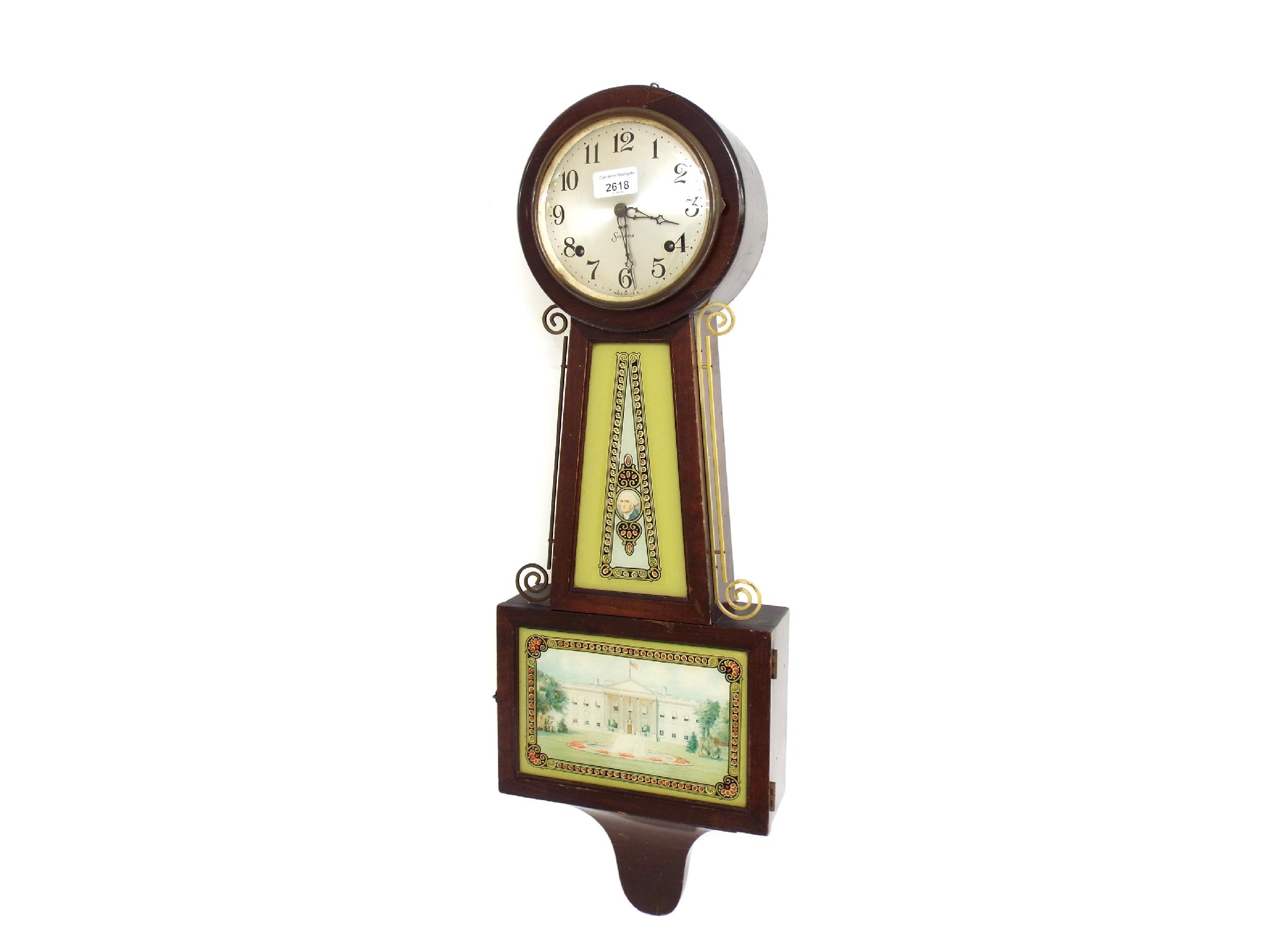 Appraisal: Sessions banjo wall clock high pendulum