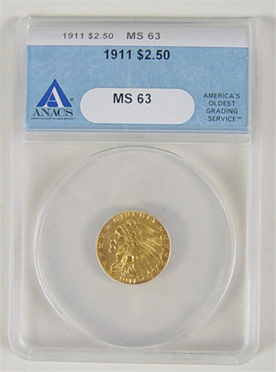 Appraisal: Gold Coin Anacs certified and graded MS