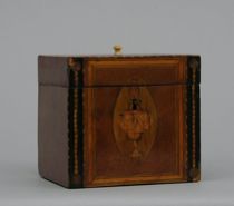 Appraisal: Inlaid Tea Caddy th Century Pretty tea caddy is made