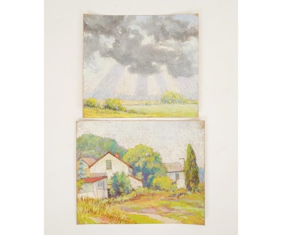 Appraisal: Two Albert Van Nesse Greene - PA unframed pastels of