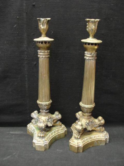 Appraisal: Pair of Gilt Metal Candlesticks From a Stamford CT estate