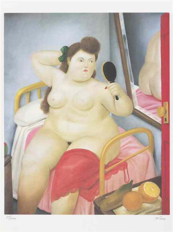 Appraisal: Fernando Botero Colombian b La toilette offset color lithograph Harry