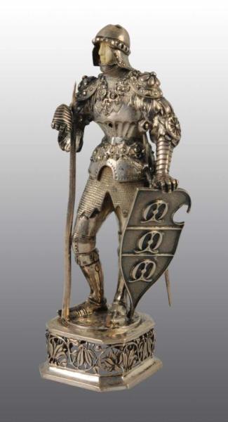 Appraisal: Silver Ivory Faced Knight Description Weighs troy ounces German Quite