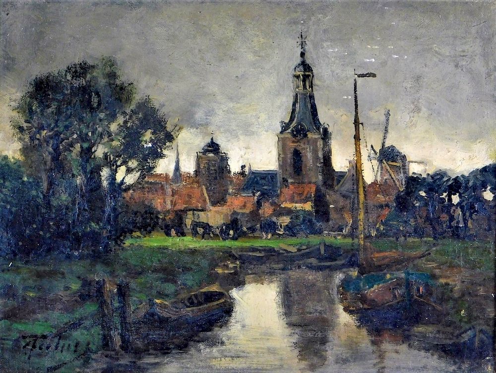 Appraisal: Adriaan Christiaan Willem Terhell Dutch Landscape Netherlands - Dutch impressionist