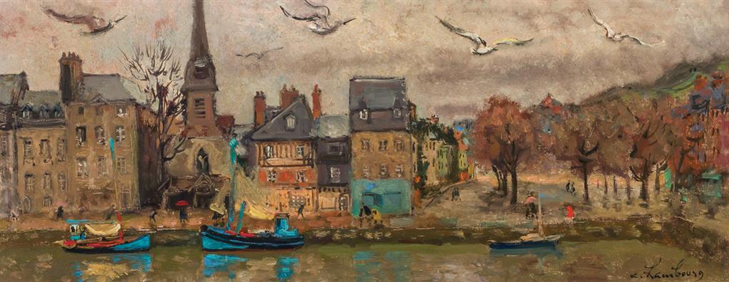 Appraisal: ANDRE HAMBOURG French - Le Vieux Bassin oil on canvas