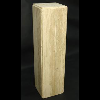 Appraisal: Mid Century Modern Travertine Pedestal Column Normal wear and rubbing