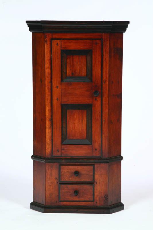 Appraisal: HANGING CORNER CUPBOARD D Richard Dunlap West Lafayette Ohio th