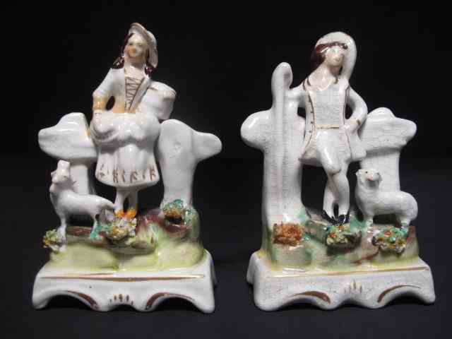 Appraisal: th century English Staffordshire miniatures depicting two figures man and