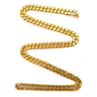 Appraisal: k Yellow Gold Long Chain Necklace The k yellow gold