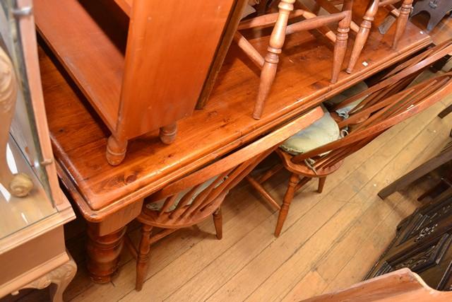 Appraisal: A LARGE VICTORIAN STYLE PINE KITCHEN TABLE