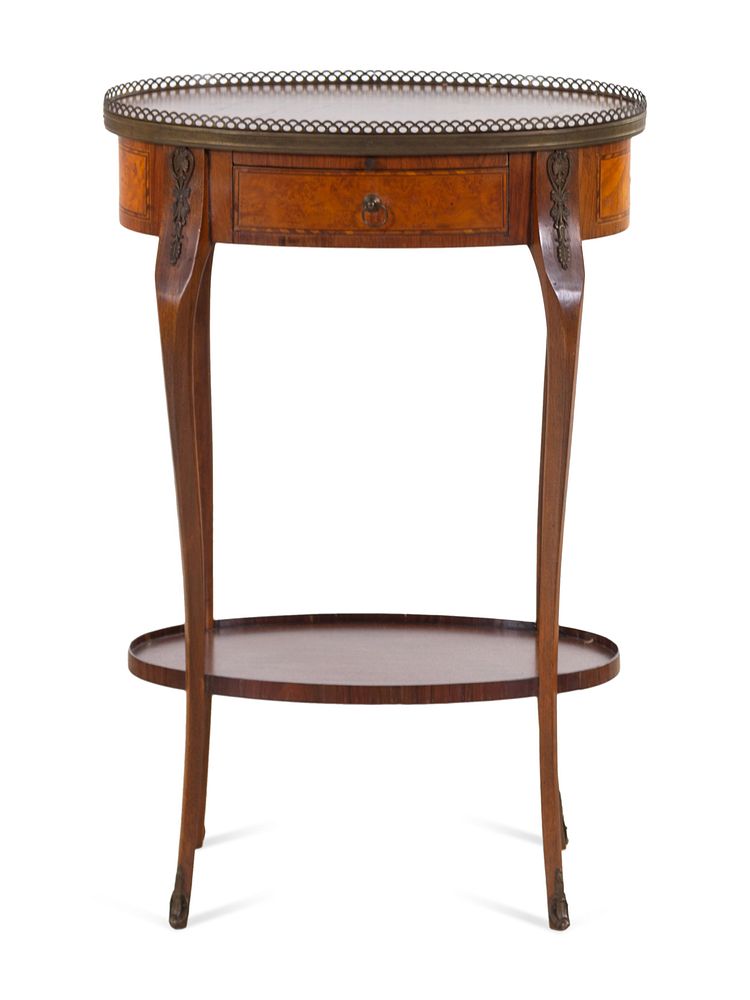 Appraisal: A Louis XV Style Mahogany Side Table A Louis XV