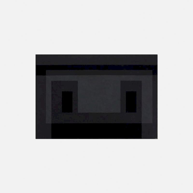 Appraisal: Josef Albers Dark Josef Albers Dark oil on masonite h