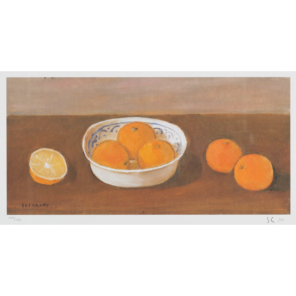 Appraisal: STANLEY MOREL COSGROVE R C A STILL-LIFE WITH ORANGES initialled