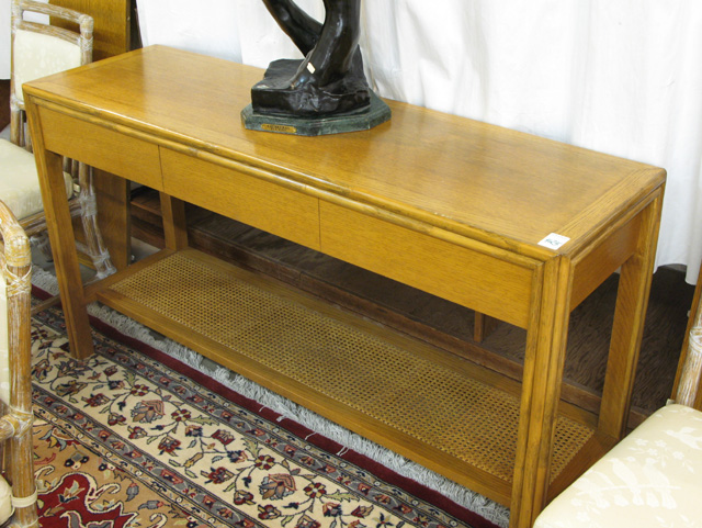 Appraisal: McGUIRE OAK CONSOLE TABLE San Francisco th century modern having