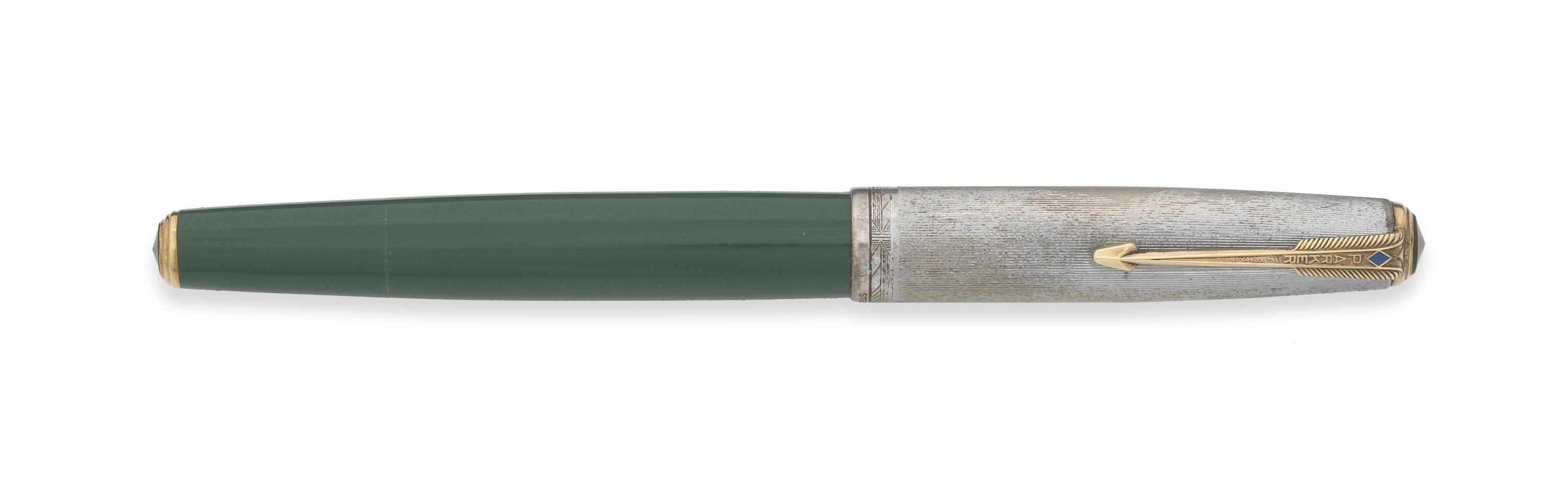 Appraisal: Parker Fountain Pen Blue Diamond '' '' in Nassau green