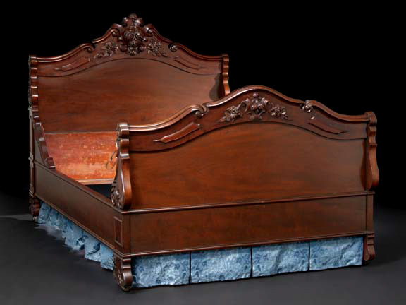 Appraisal: American Rococo Revival Mahogany Bedstead third quarter th century both