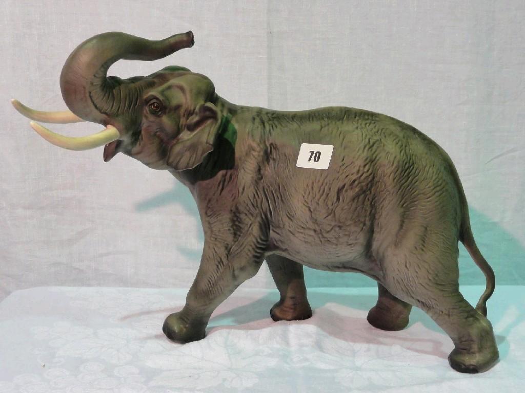 Appraisal: A large Beswick matt glazed model of an elephant with