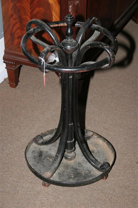 Appraisal: AUSTRIAN EBONIZED BENTWOOD UMBRELLA STAND late th century Thonet as