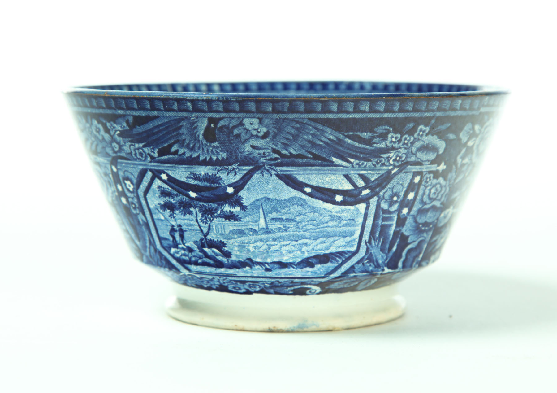 Appraisal: HISTORICAL BLUE STAFFORDSHIRE BOWL England st quarter- th century Dark