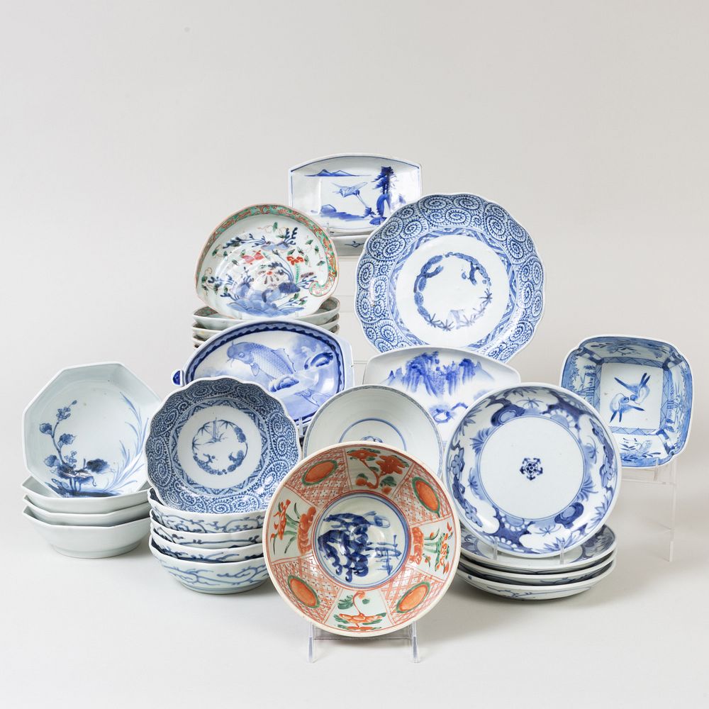 Appraisal: Group of Japanese Porcelain and Blue and White Wares Comprising