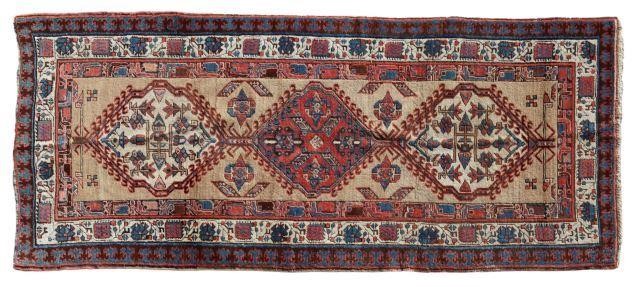 Appraisal: Hand-tied rug antique Persian Sarab rug approx ' l '