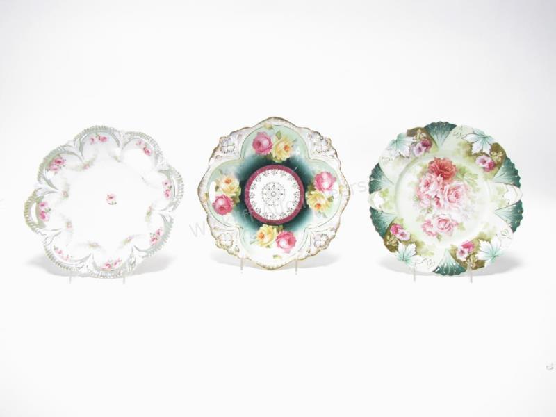 Appraisal: Group of Antique Porcelain Cake Plates including P S Germany