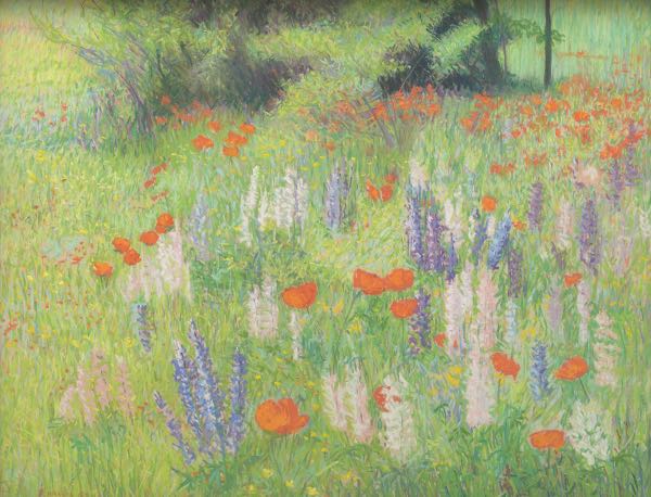 Appraisal: BARBARA WILLIS AMERICAN TH CENTURY x Spring flower field Pastel