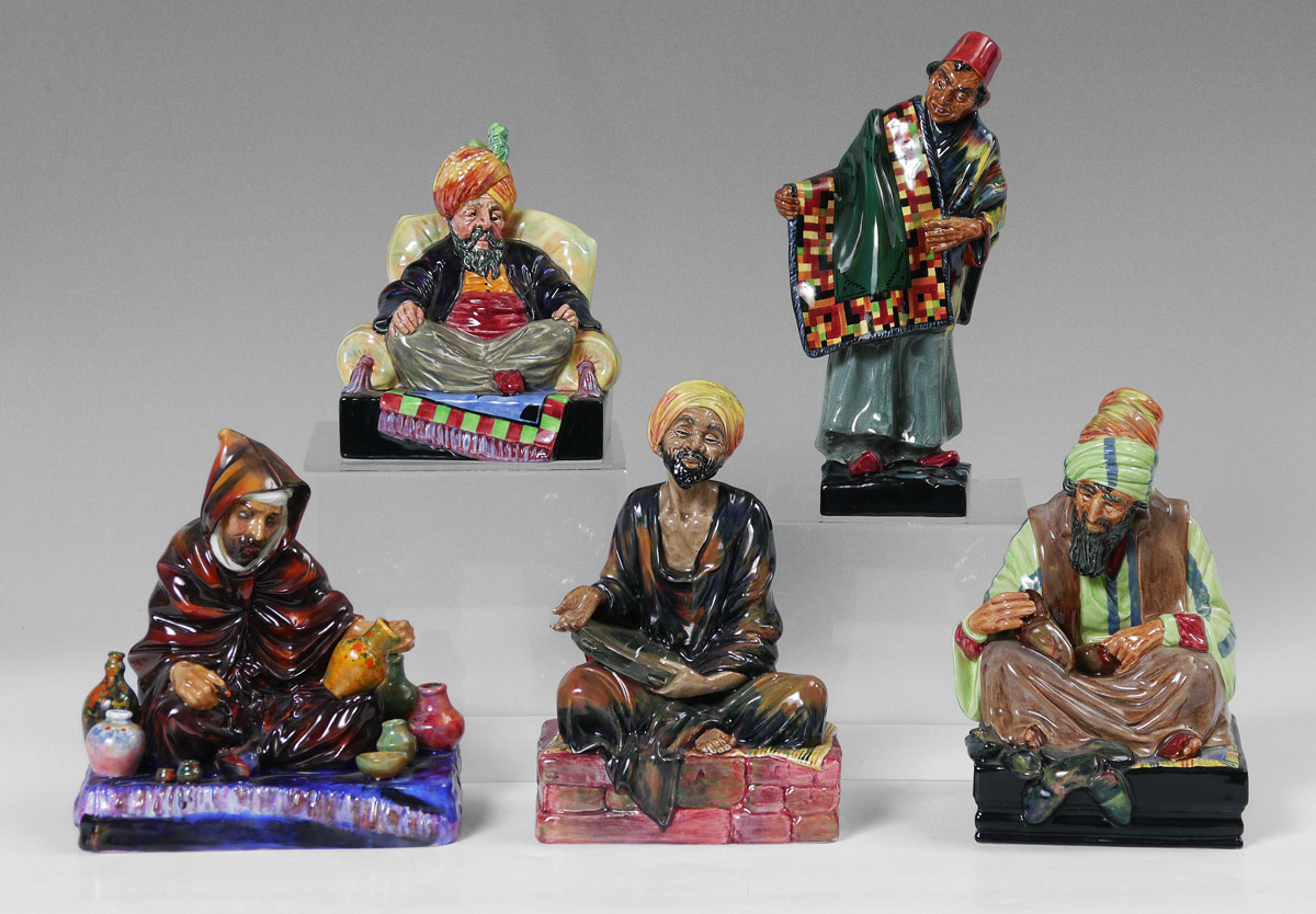 Appraisal: ROYAL DOULTON ORIENTALIST FIGURINES The Potter HN ''h x ''