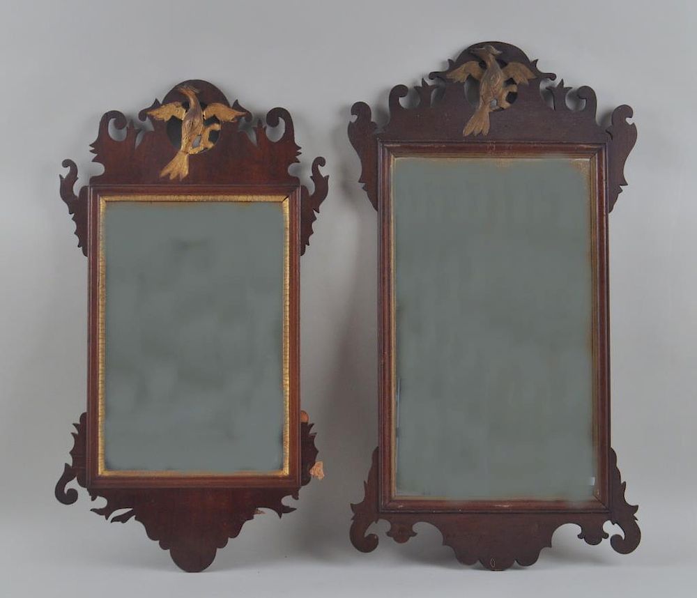 Appraisal: Two American Chippendale Mirrors each with gilt liners and carved