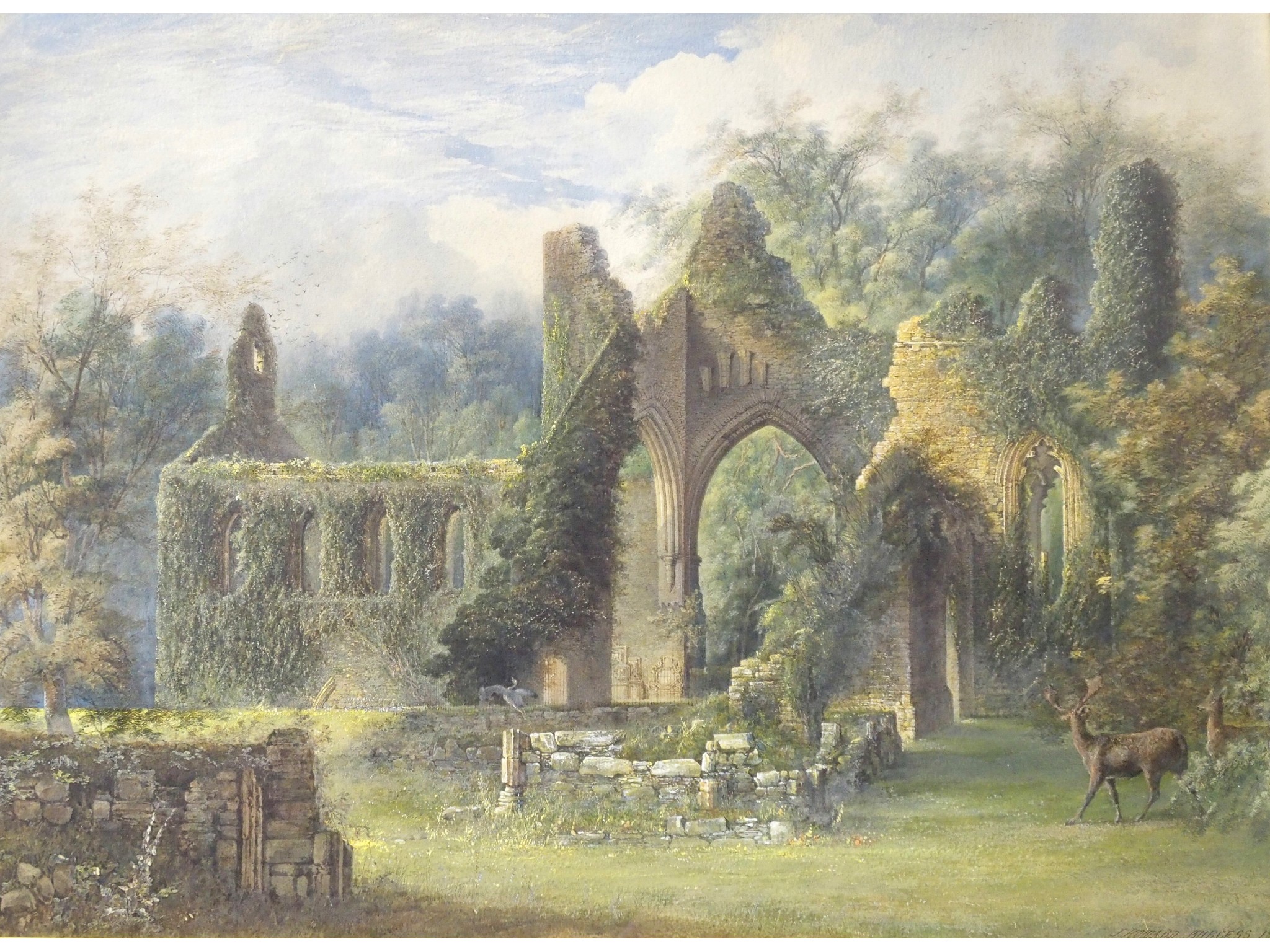 Appraisal: JAMES HOWARD BURGESS Irish - THE RUINS OF GRAY ABBEY