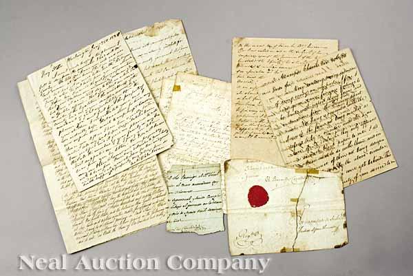 Appraisal: A Group of Seven Autograph Letters Signed and Documents Relating