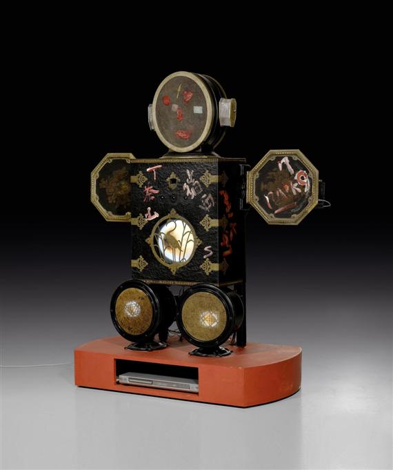 Appraisal: NAM JUNE PAIK Seoul - Miami Black Torero Wooden sculpture