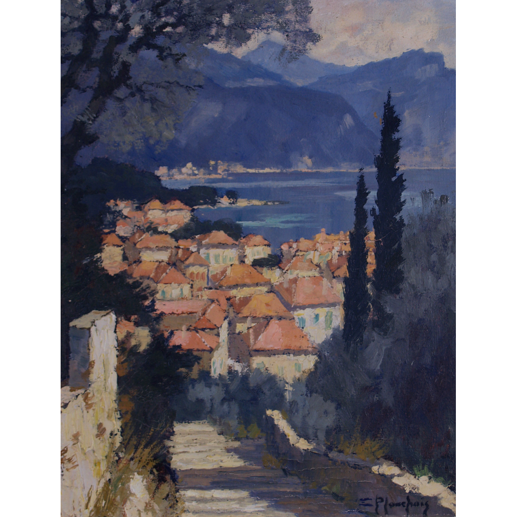 Appraisal: Edouard Planchais French - View of Cap d'Ail on the