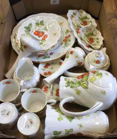 Appraisal: Tray of Queens Fine Bone China Tea and Dinner Ware