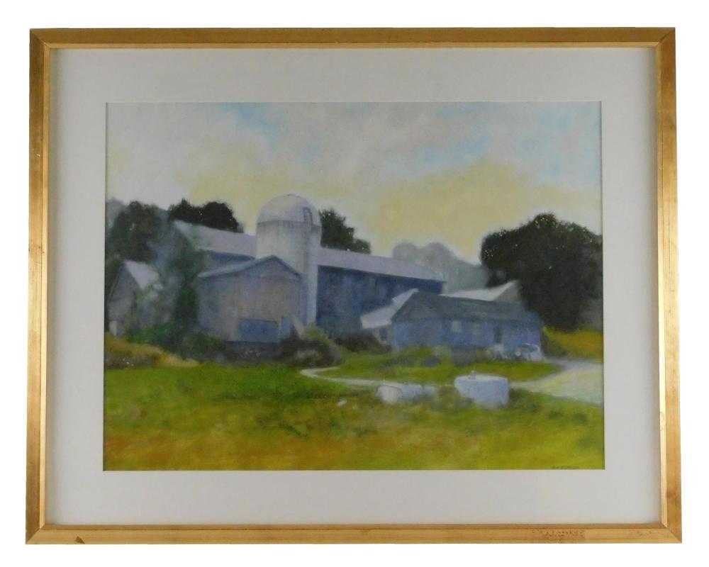 Appraisal: David Allen Dunlop American st C Landscape with Barn pastel