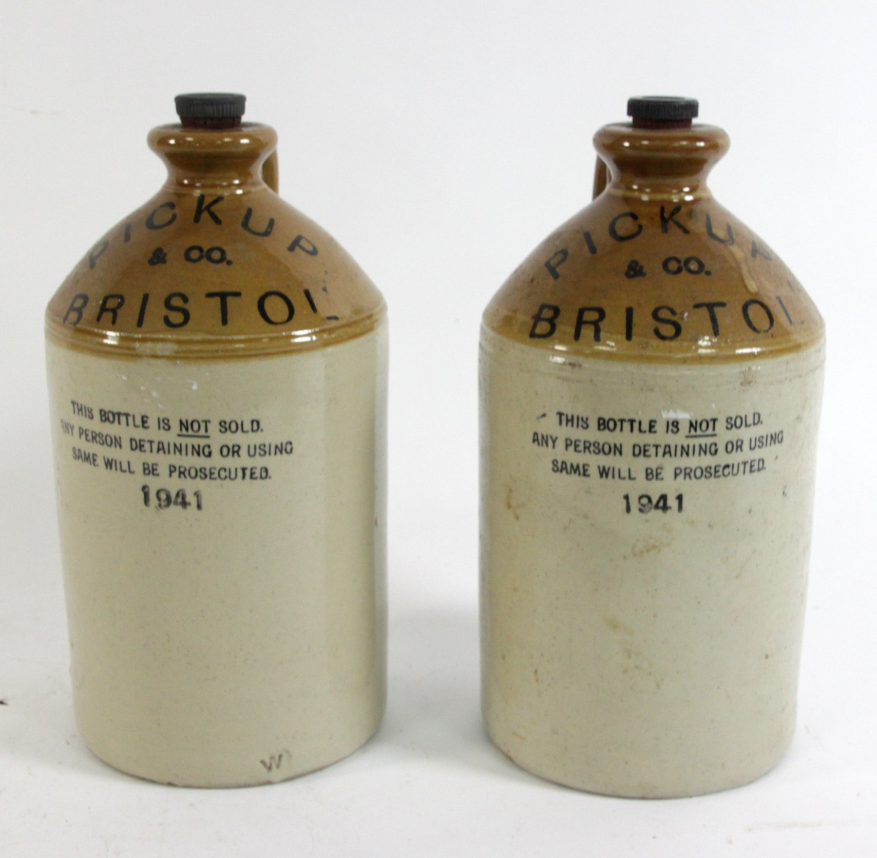 Appraisal: Two Pickup Co stoneware jars each marked Bristol and dated