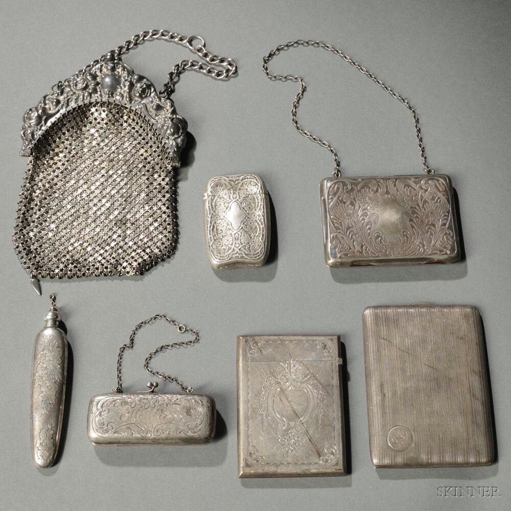 Appraisal: Six American Sterling Silver Personal Items late th early th