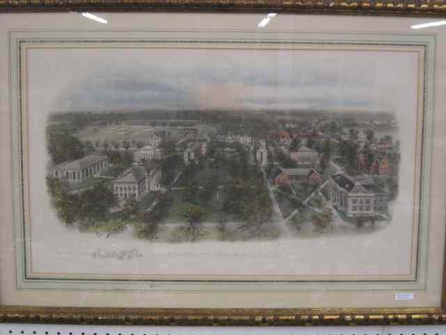 Appraisal: Richard Rummell Lithograph ''University of NorthCarolina'' carved gilt frame image