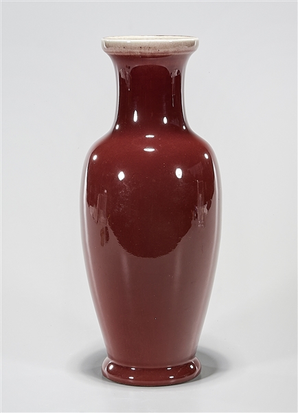 Appraisal: Chinese oxblood porcelain vase H approx Condition general wear